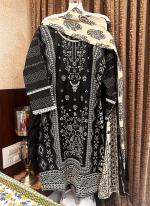 Cotton Black Traditional Wear Printed Readymade Pakistani Suit